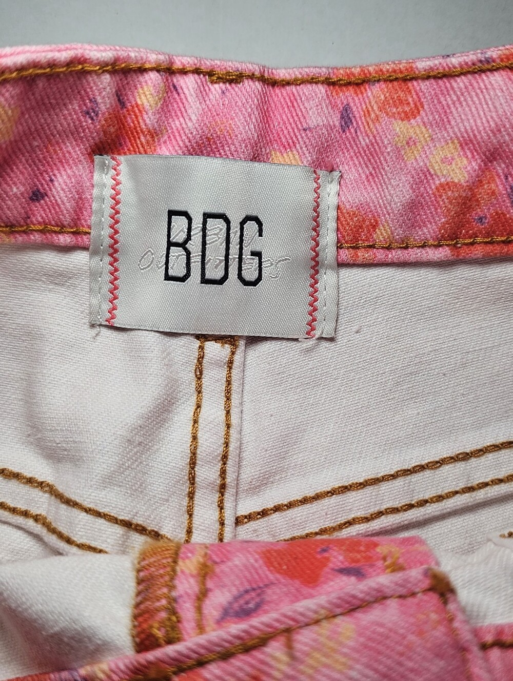BDG Urban Outfitters Jeans Floral Flare Denim Women's 28 Wide Leg Y2K Vibe - Picture 4 of 9